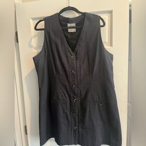The A&F Mara Linen-Blend Vest Mini Dres